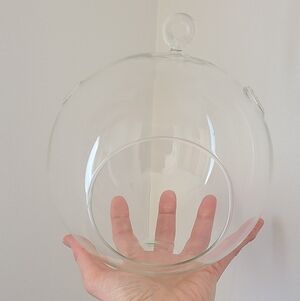 Clear Glass Hanging Terrarium Planter - Home Accents
